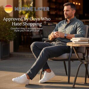 Marine Layer Athletic Fit Drawstring Chino Joggers Gray Men’s XL